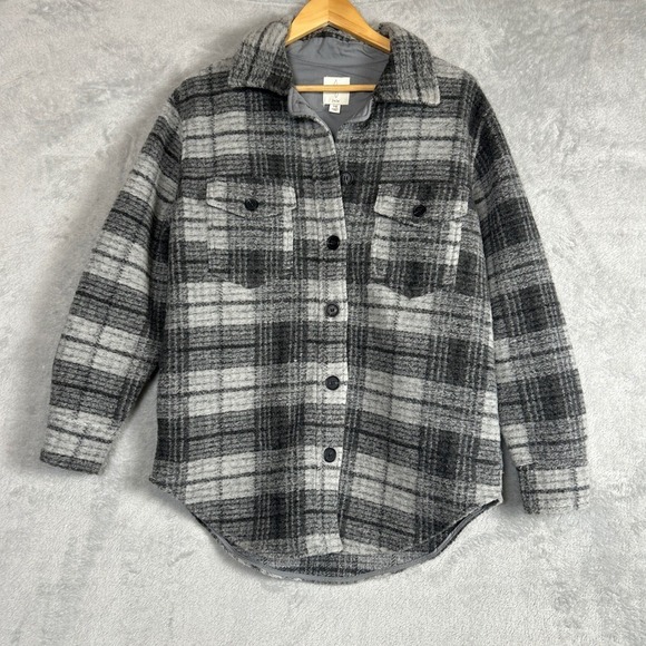 Joie Jackets & Blazers - Joie Plaid Shirt Jacket Shacket S Relaxed Fit Coastal Old Money Quiet Luxury